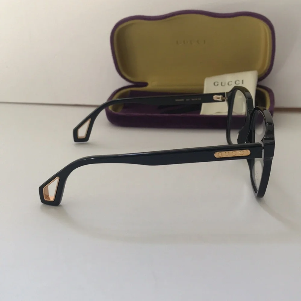 Gucci Men's GG0469O 001 Black Optical Glasses - Designer Frame